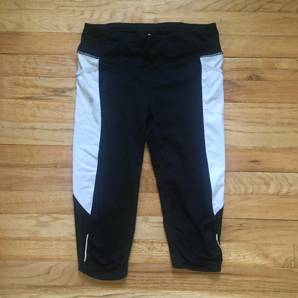 Athleta Dobby Be Free Knicker Black & White Small